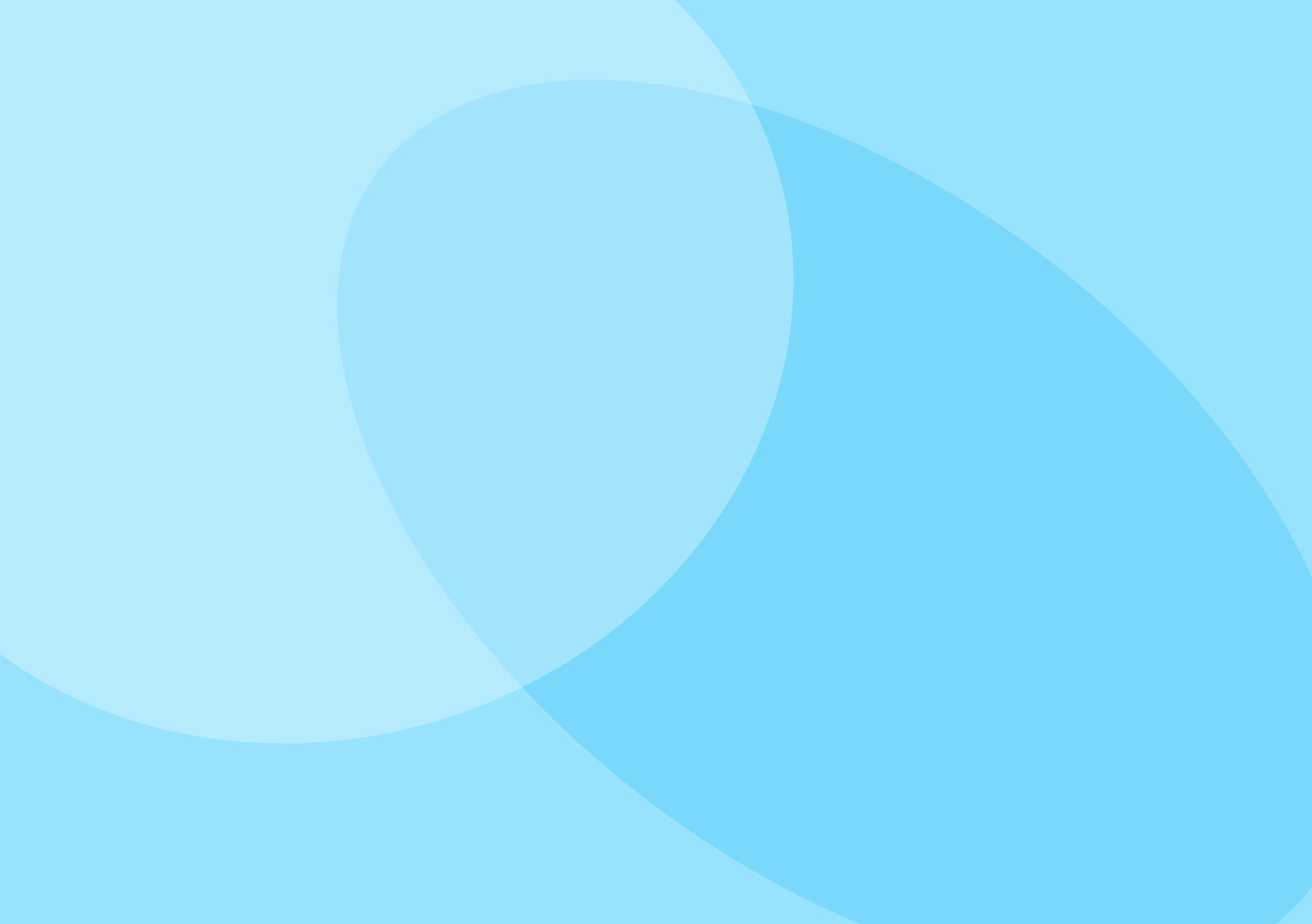 Abstract background with overlapping, semi-transparent blue ovals and circles on a light blue backdrop, creating a soft, layered effect.