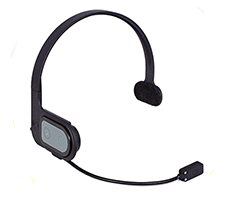A Quha Zona Sento switch device designed as a lightweight black headset. It features